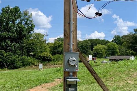 rv electric meter box|rv power pole with meter.